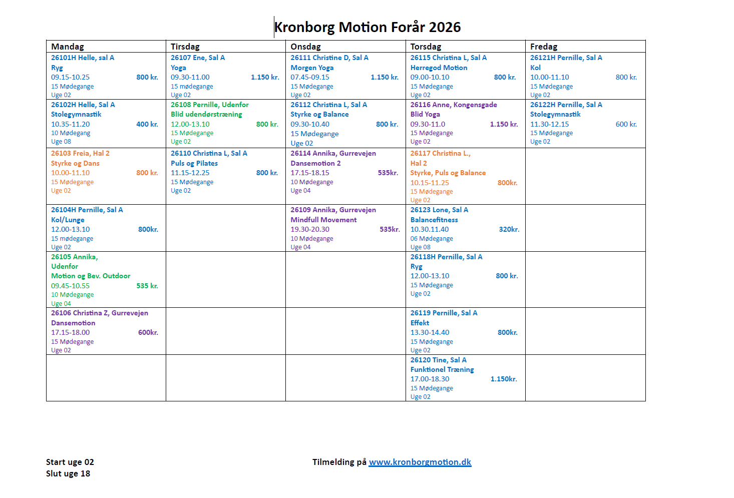 Kronborg Motion Hold 2026